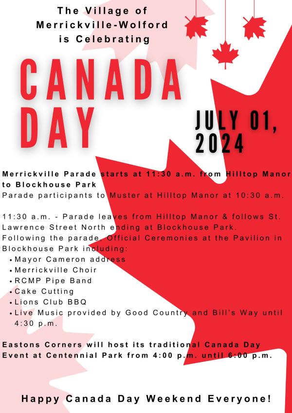 Canada Day 2024 merrickville