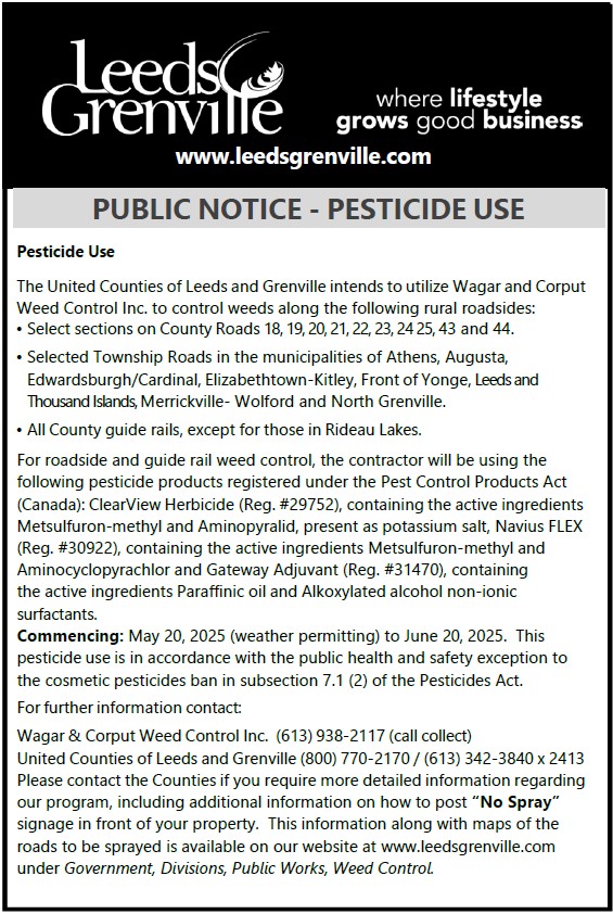 Spraying Notice